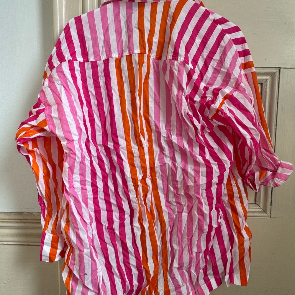 Beach Riot Pink & Orange Striped Button-Front Cover-Up - Picture 5 of 5